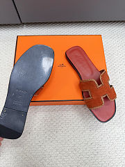 Hermès Oran Sandal Suede with Braided Trim - 2