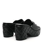 Chanel Lambskin Quilted CC Platform Mules 40 Black - 4