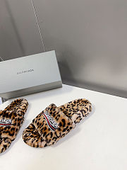 Balenciaga Leopard-Print Faux Fur Slides - 6