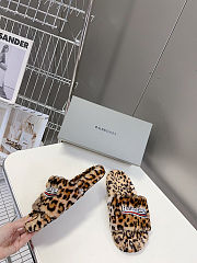Balenciaga Leopard-Print Faux Fur Slides - 5