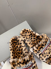 Balenciaga Leopard-Print Faux Fur Slides - 4