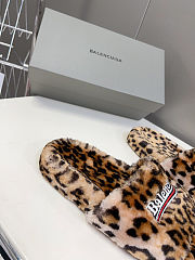 Balenciaga Leopard-Print Faux Fur Slides - 2
