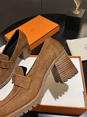 Hermes Escarpin Foch 60 Pump Chevre Velours SHW - 5