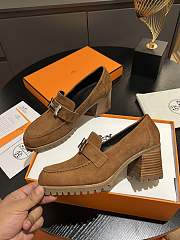 Hermes Escarpin Foch 60 Pump Chevre Velours SHW - 2