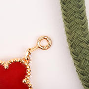 Van cleef & arpels vintage alhambra bracelet 5 motif rose gold, carnelian - 3