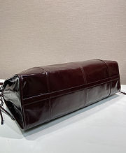 Prada Bonnie Leather Tote Bag Brown 50x36x17 - 6