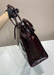 Prada Bonnie Leather Tote Bag Brown 50x36x17 - 4