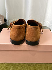  Miu Miu Suede Loafers With Buckle - 3