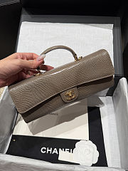 Chanel Calfskin Lizard Embossed Top Handle  - 1