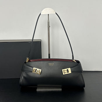 Ferragamo Hug East-West Leather Shoulder Bag 32x12x10