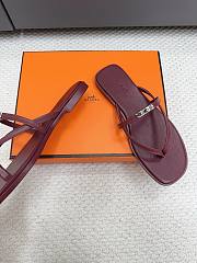  Hermès Miss Red Sandals  - 6