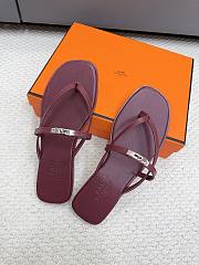  Hermès Miss Red Sandals  - 5