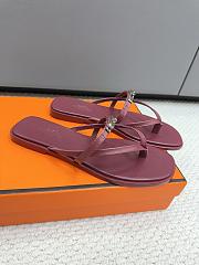  Hermès Miss Red Sandals  - 2