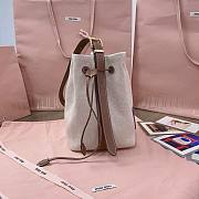 Miu Miu Canvas And Leather Logo Bucket Bag 16 x 22.5 x 14 cm - 2