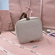 Miu Miu Canvas And Leather Logo Bucket Bag 16 x 22.5 x 14 cm - 5