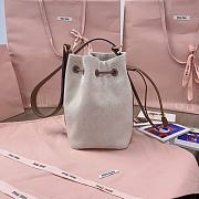 Miu Miu Canvas And Leather Logo Bucket Bag 16 x 22.5 x 14 cm - 4