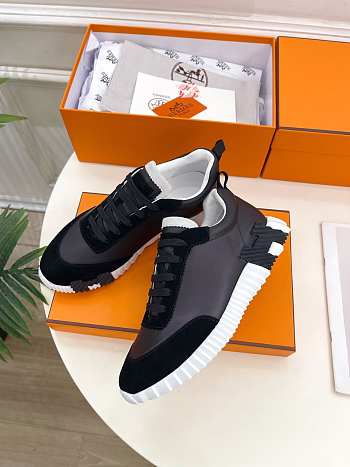 Hermes Bouncing Sneakers Black White
