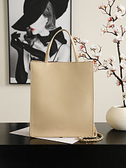 Chanel Small Shopping Bag Vertical Tote Calfskin Beige 28.6x23.5x9.5 - 6