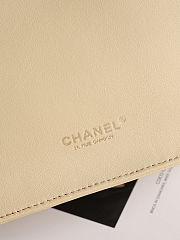 Chanel Small Shopping Bag Vertical Tote Calfskin Beige 28.6x23.5x9.5 - 2