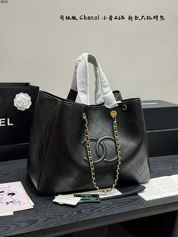 Chanel Large Classic Shopping Tote Black 42x33cm