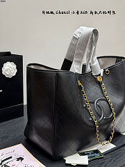 Chanel Large Classic Shopping Tote Black 42x33cm - 6
