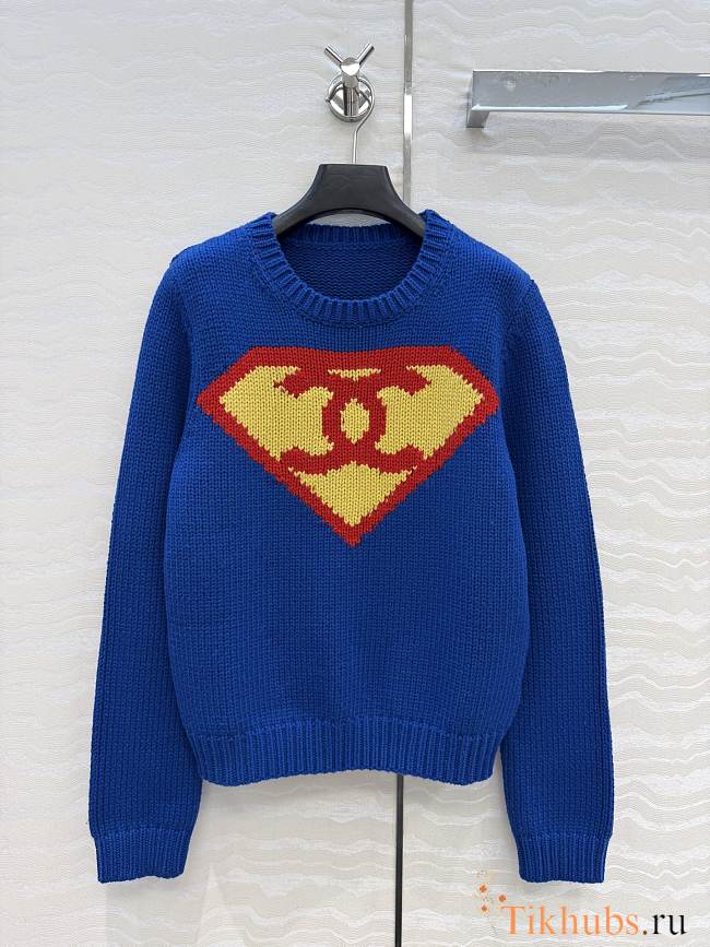 Chanel Métiers d'art Cashmere Pullover Blue - 1