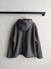 Miu Miu Fleece zippered hoodie jacket Grey - 4