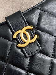 Chanel Suede Shiny Lambskin Quilted Top Handle Clutch With Chain 18-17-6cm - 3