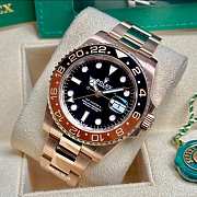 ROLEX GMT Master II 126715 Rootbeer Oyster Rose Gold Watch - 1