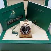 ROLEX GMT Master II 126715 Rootbeer Oyster Rose Gold Watch - 4