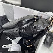  Chanel Aged Calfskin Quilted Waist Bag with Coin Purse Black 34x15x6cm - 6