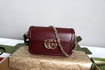 Gucci Go Small Shoulder Bag Rosso Ancora 21.5x14x9cm