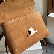  Celine Medium Nino Bag in Nubuck Calfskin camel 25.5 x 18.5 x 10 cm - 6