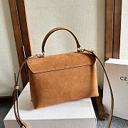  Celine Medium Nino Bag in Nubuck Calfskin camel 25.5 x 18.5 x 10 cm - 4