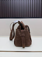  Prada Medium Suede Tote Bag Brown 35×24×11cm - 5