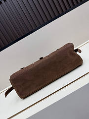  Prada Medium Suede Tote Bag Brown 35×24×11cm - 4