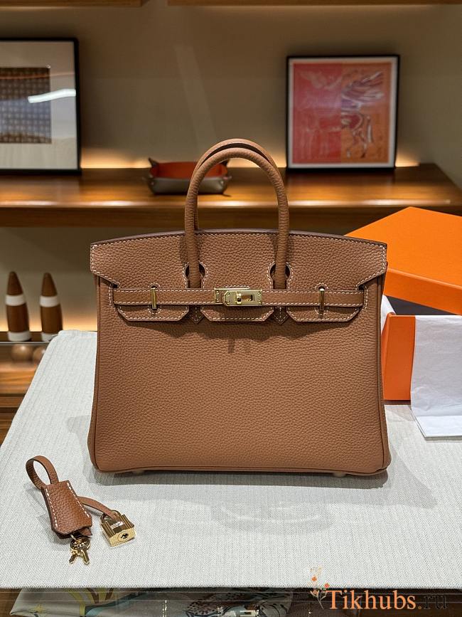 Hermes Birkin 25 Togo Leather Gold with Gold Hardware 25x20x13 - 1