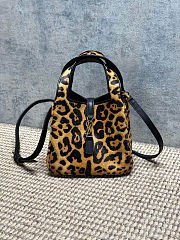 Saint Laurent Le 5 à 7 Baby Bea Leather-Trimmed Leopard-Print Pony-Hair Shoulder Bag 18x15x13cm - 4