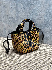 Saint Laurent Le 5 à 7 Baby Bea Leather-Trimmed Leopard-Print Pony-Hair Shoulder Bag 18x15x13cm - 3