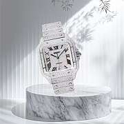 Cartier Santos de Cartier Silver Diamond Watch - 1