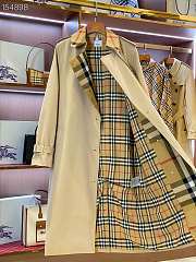  Burberry Check Panel Trench Coat  - 6