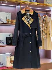  Burberry Check Panel Trench Coat  - 4