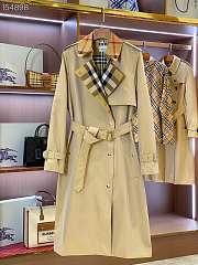  Burberry Check Panel Trench Coat  - 3