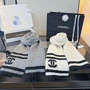 Chanel Ribbed Knit Scarf - 1