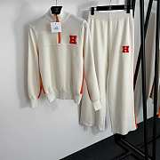 Hermes Women's Quarter Zip Knitted Tracksuit Set - 1